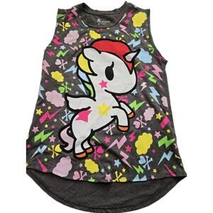 Tokidoki Unicorno Pop Stars Women's T-shirt Anime Licensed Sleeveless XS Gray